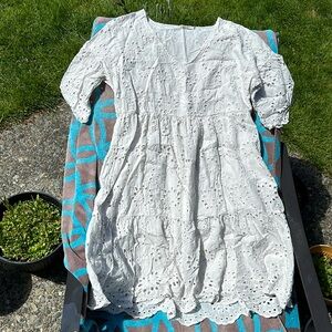 Crochet White Dress